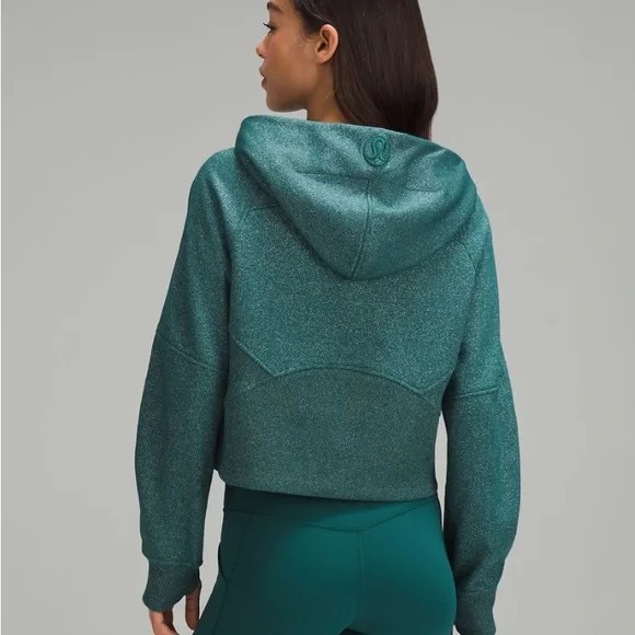 NWT Lululemon Sparkly Green Half-Zip Scuba Hoodie in Spark Special Edition XS/S - Picture 2 of 8
